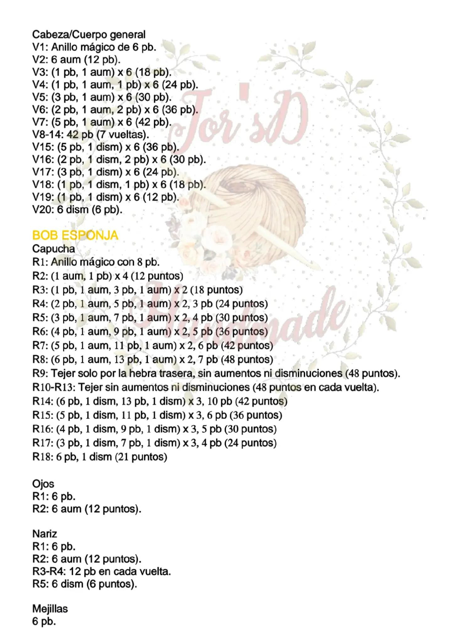 Patrones de amigurumi inspirados en personajes de Fondo de Bikini