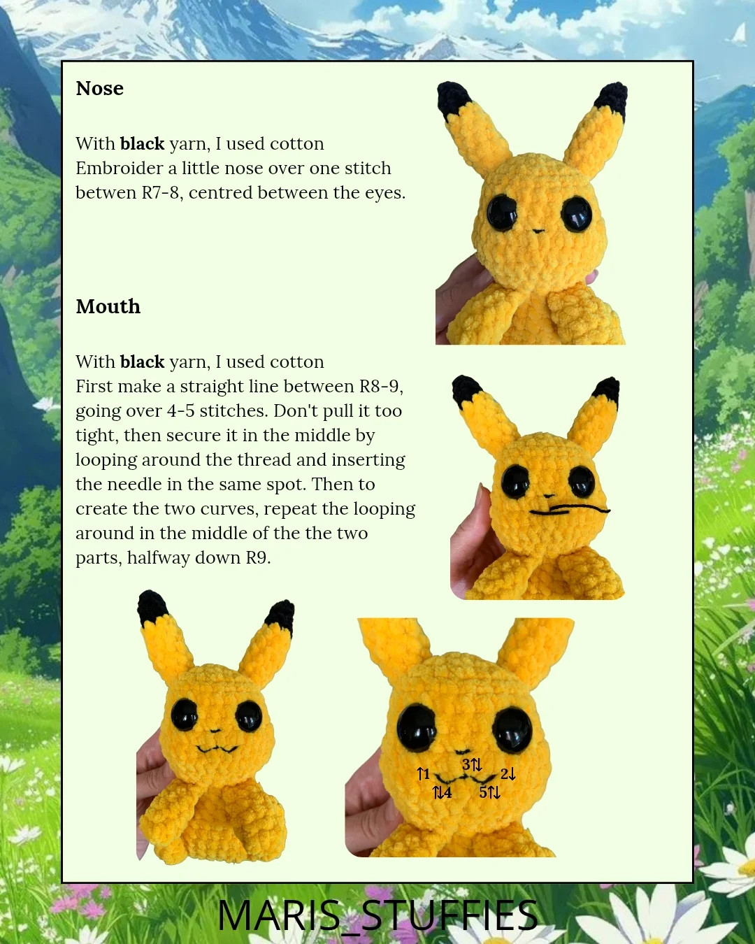 Pikachu Crochet Pattern: A Charming Electric Mouse Plushie