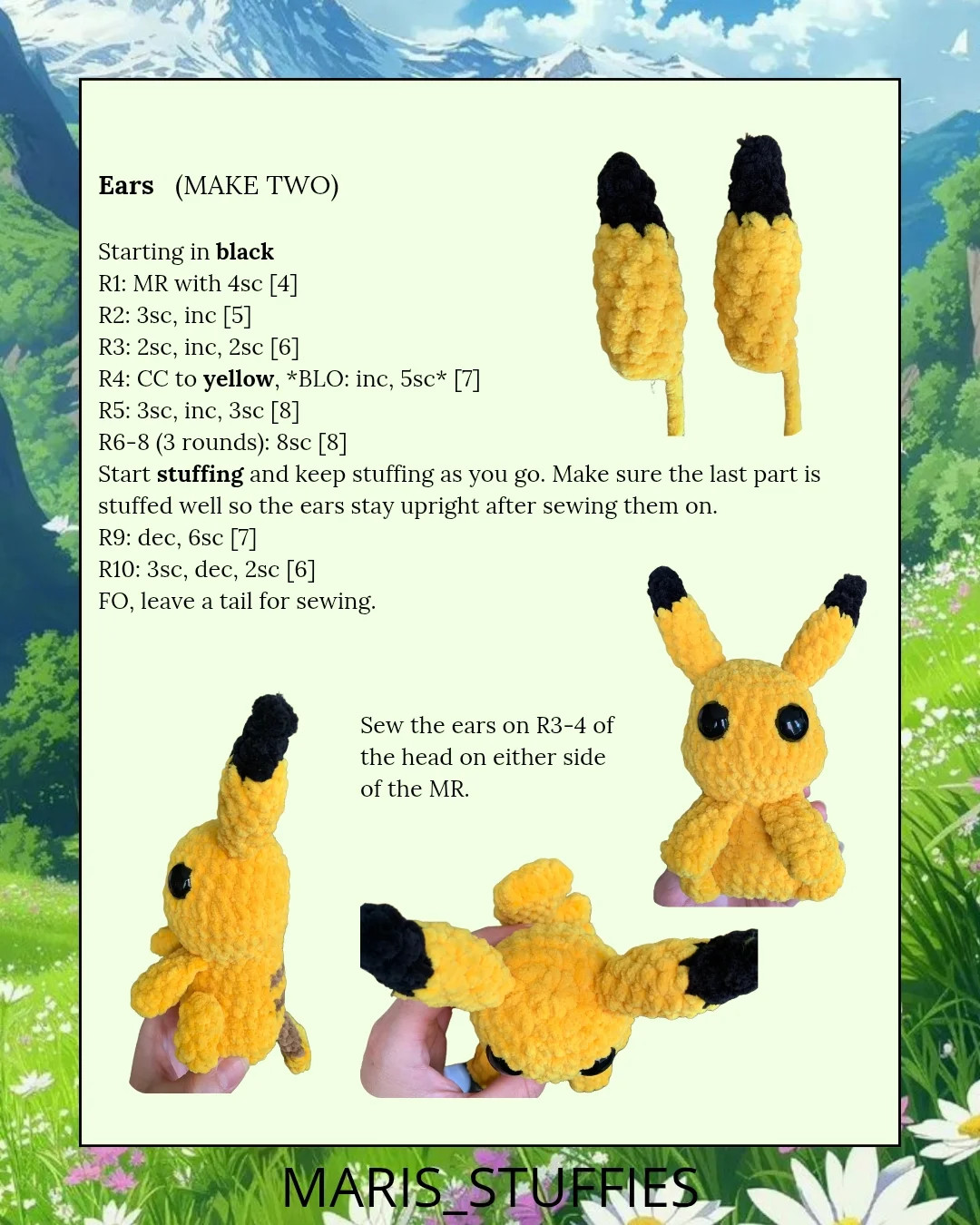 Pikachu Crochet Pattern: A Charming Electric Mouse Plushie
