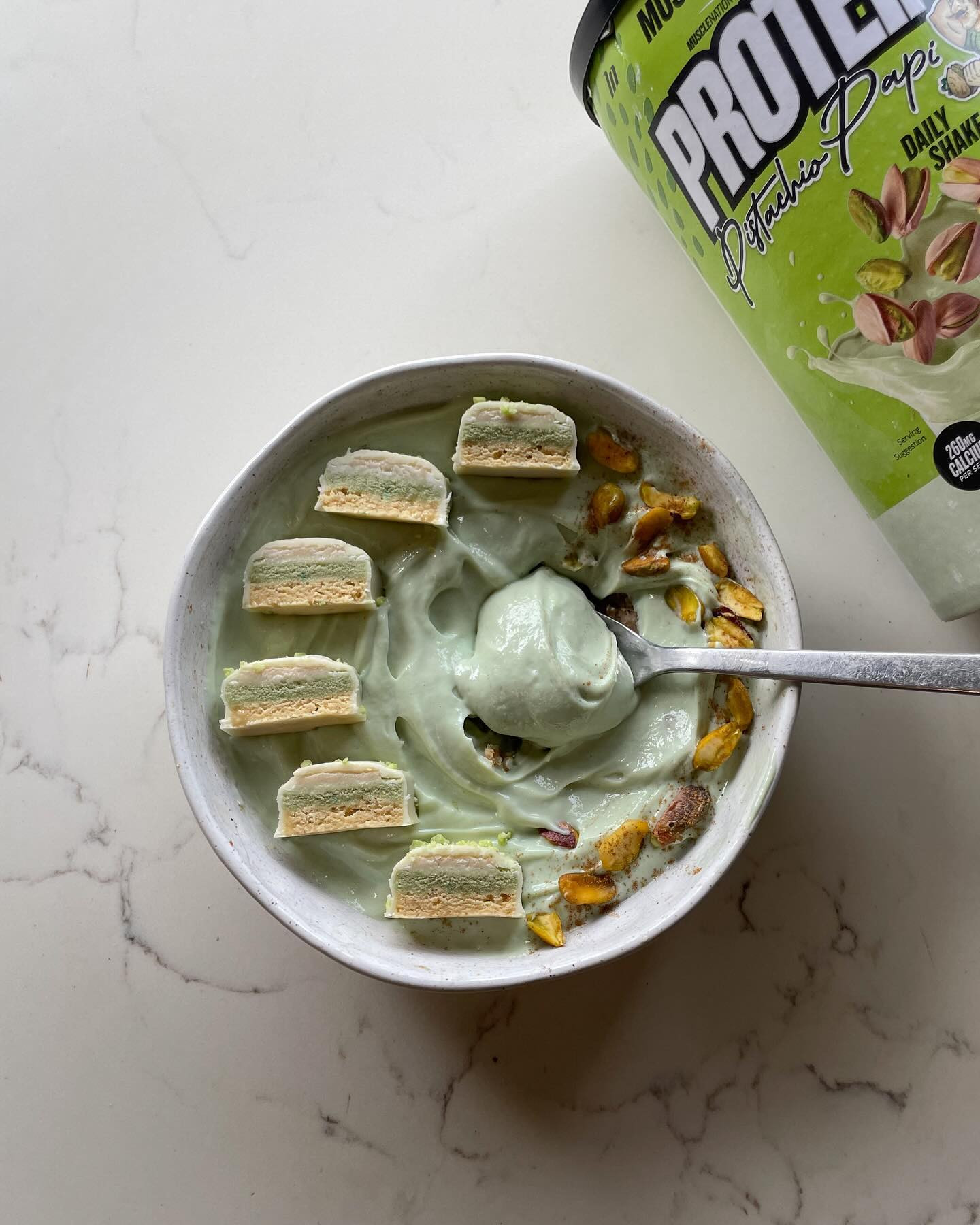 Pistachio Protein Dream: Weetbix Cheesecake Delight