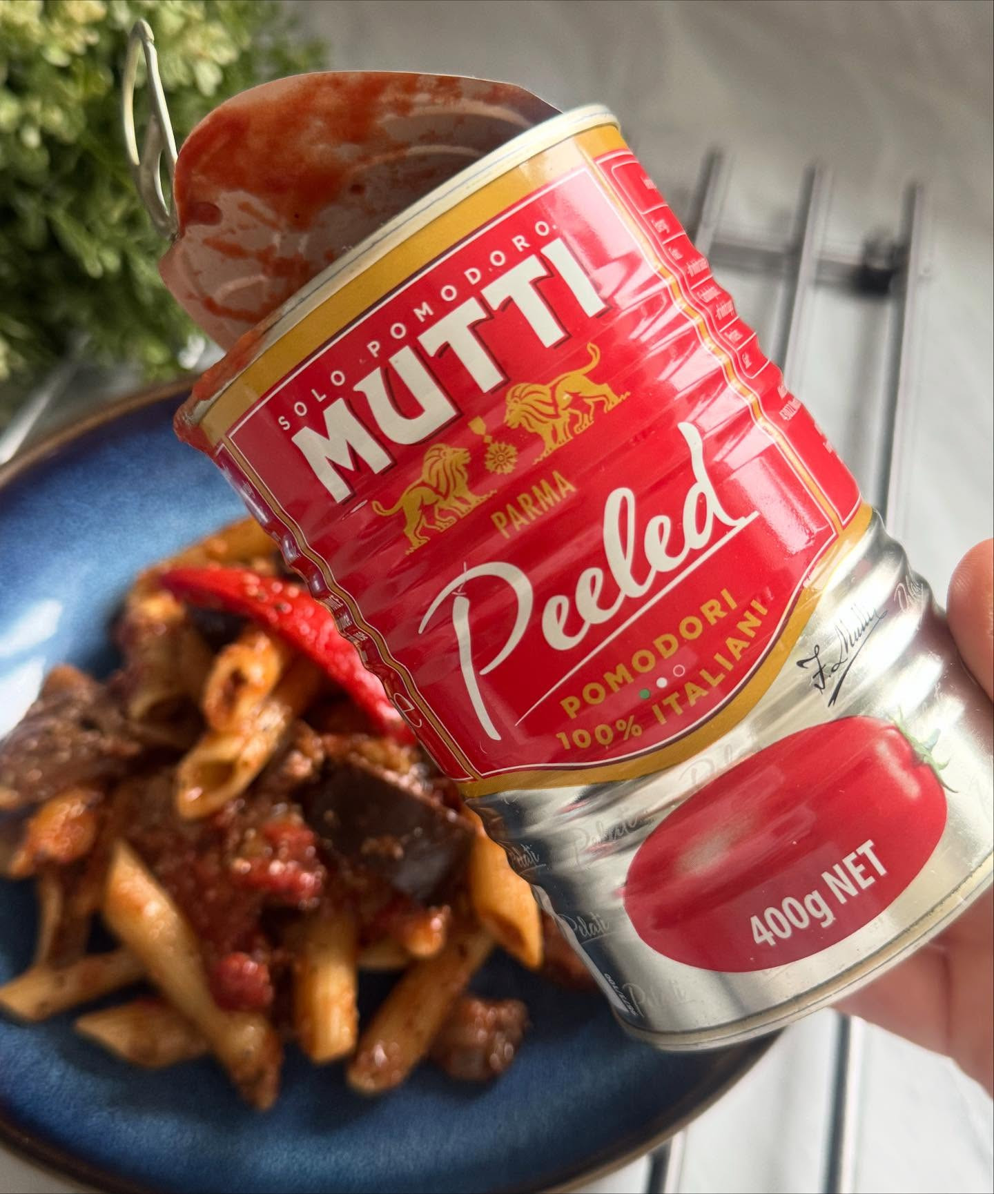 Roasted Aubergine Pasta Delight with Basil and Parmesan