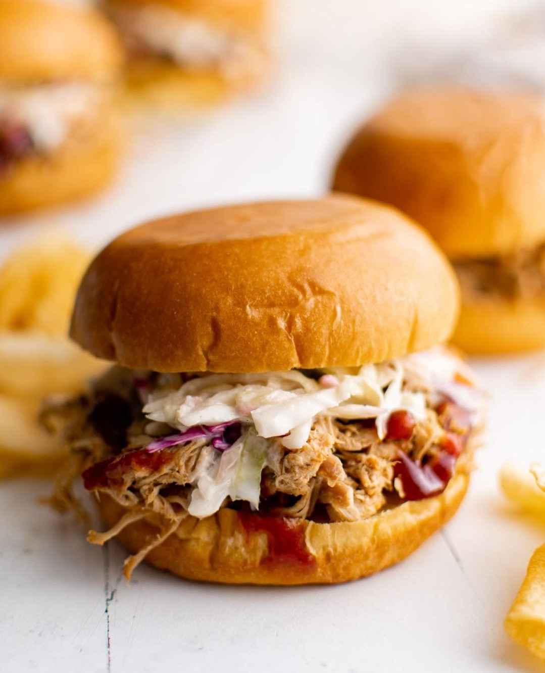 Savory BBQ Pulled Pork Delight with Creamy Coleslaw