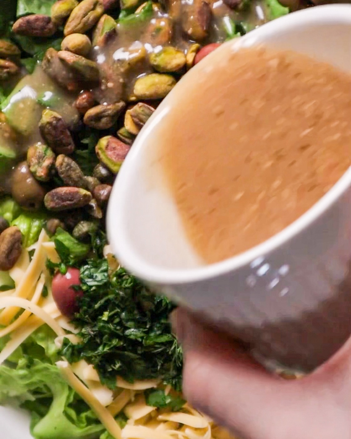 Savory Olive and Gouda Herb Crunch Salad