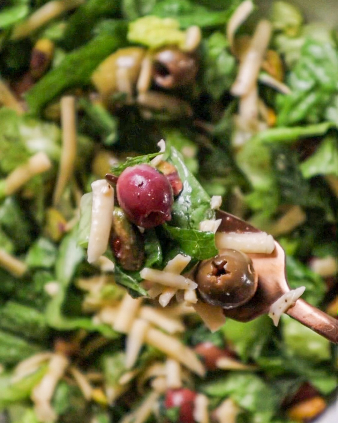 Savory Olive and Gouda Herb Crunch Salad