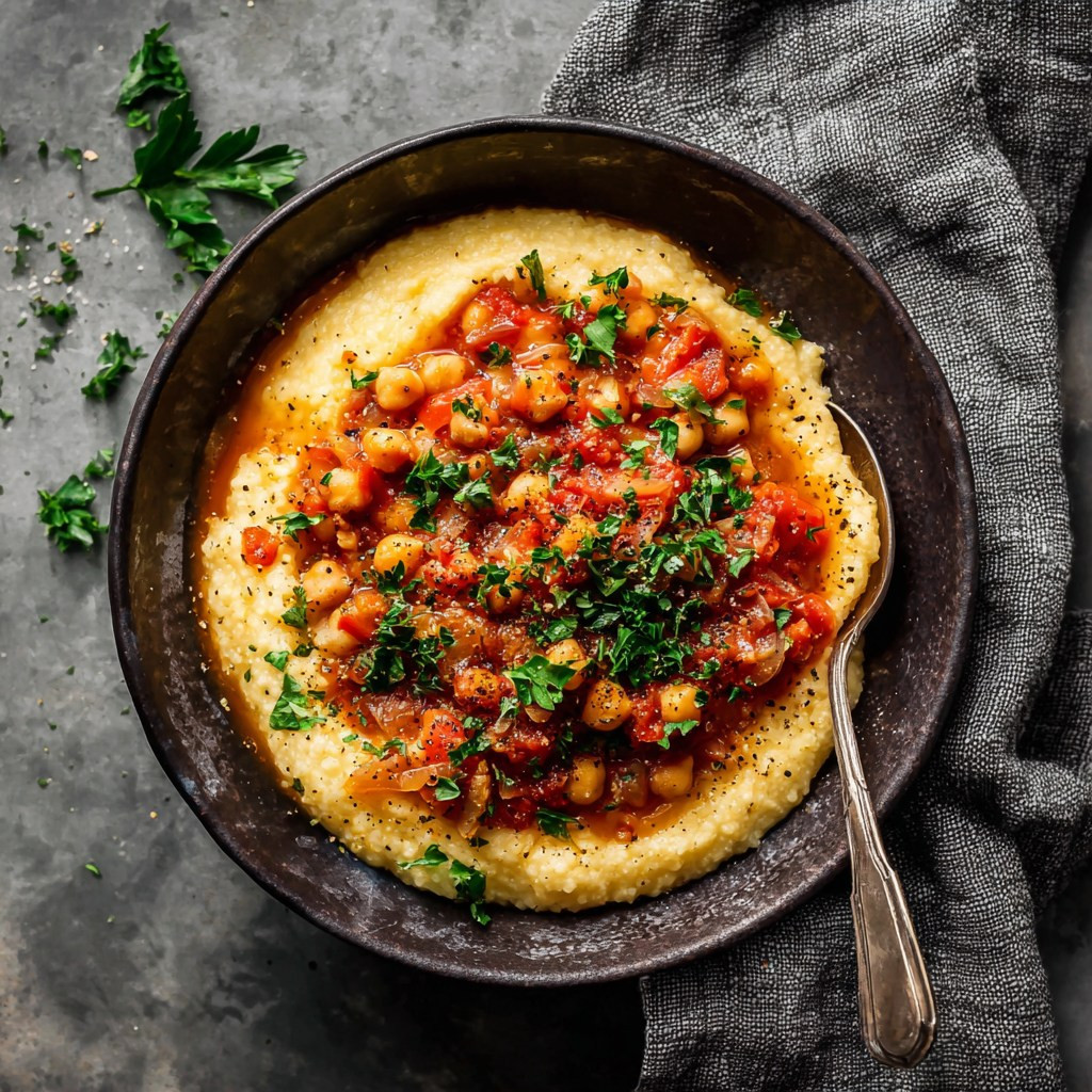 Savory Seven Spice Chickpea Stew with Coconut Cream