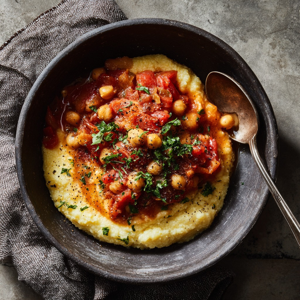 Savory Seven Spice Chickpea Stew with Coconut Cream