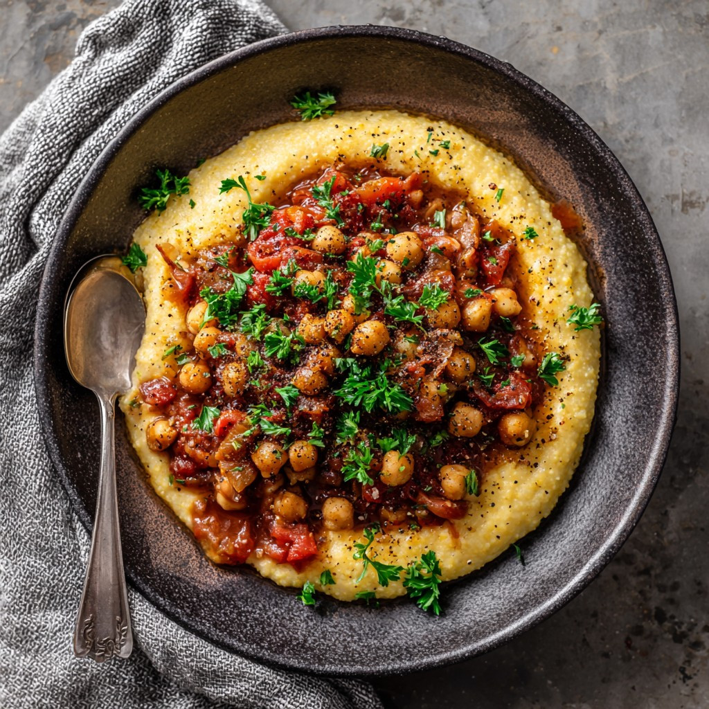 Savory Seven Spice Chickpea Stew with Coconut Cream