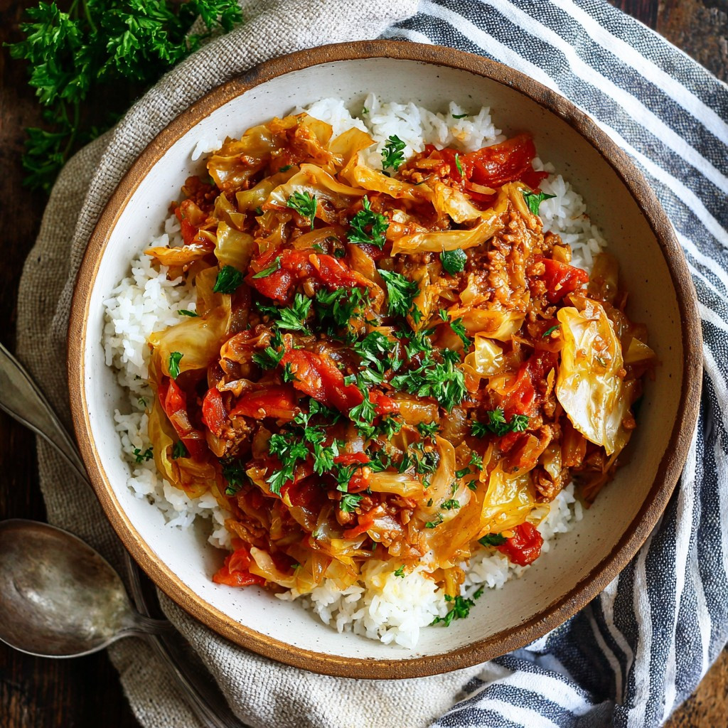 Savory Vegan Cabbage Delight with Smoky Tomato Essence