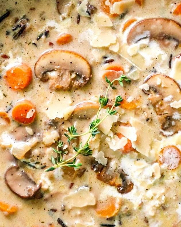 Savory Wild Rice and Mushroom Bliss Soup