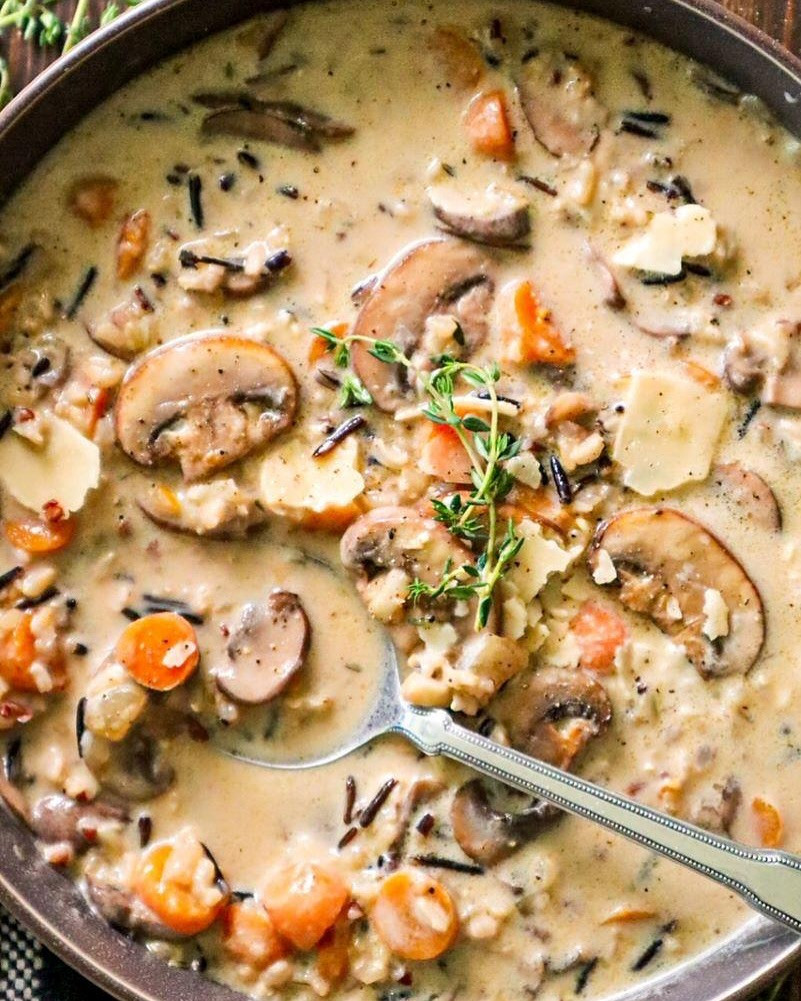 Savory Wild Rice and Mushroom Bliss Soup