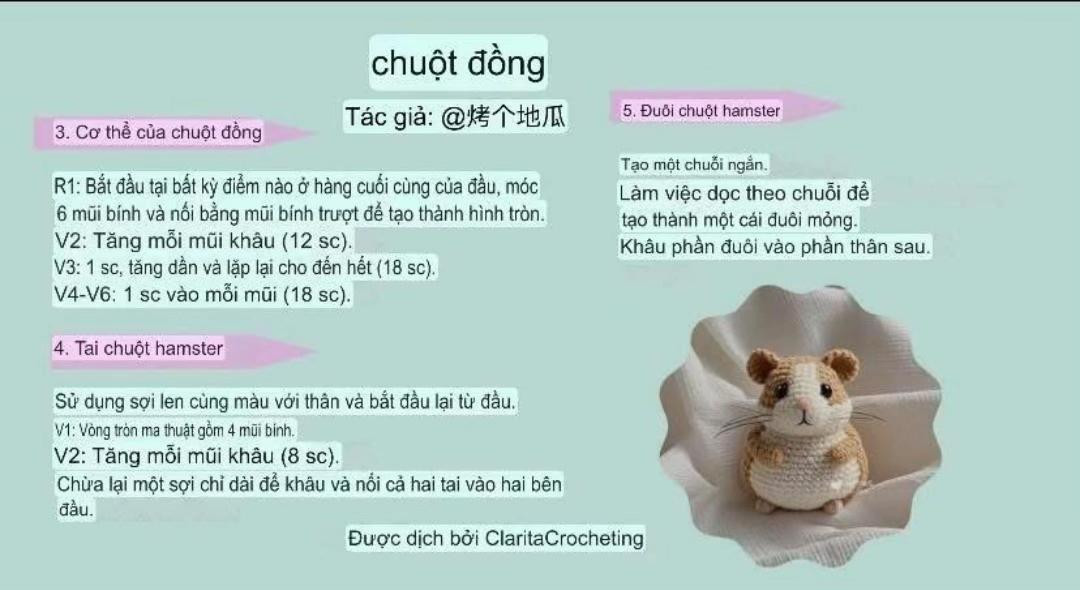 SERIES “MỖI NGÀY 1 CHART MÓC LEN” chuột đồng