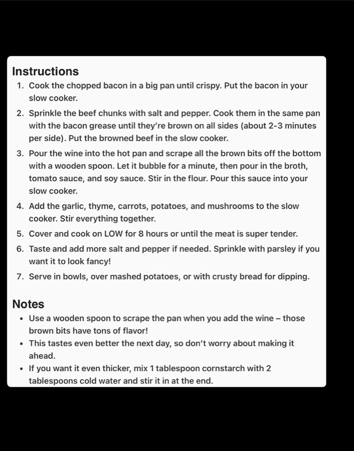 🍲 Slow Cooker Beef Bourguignon Stew 🍲