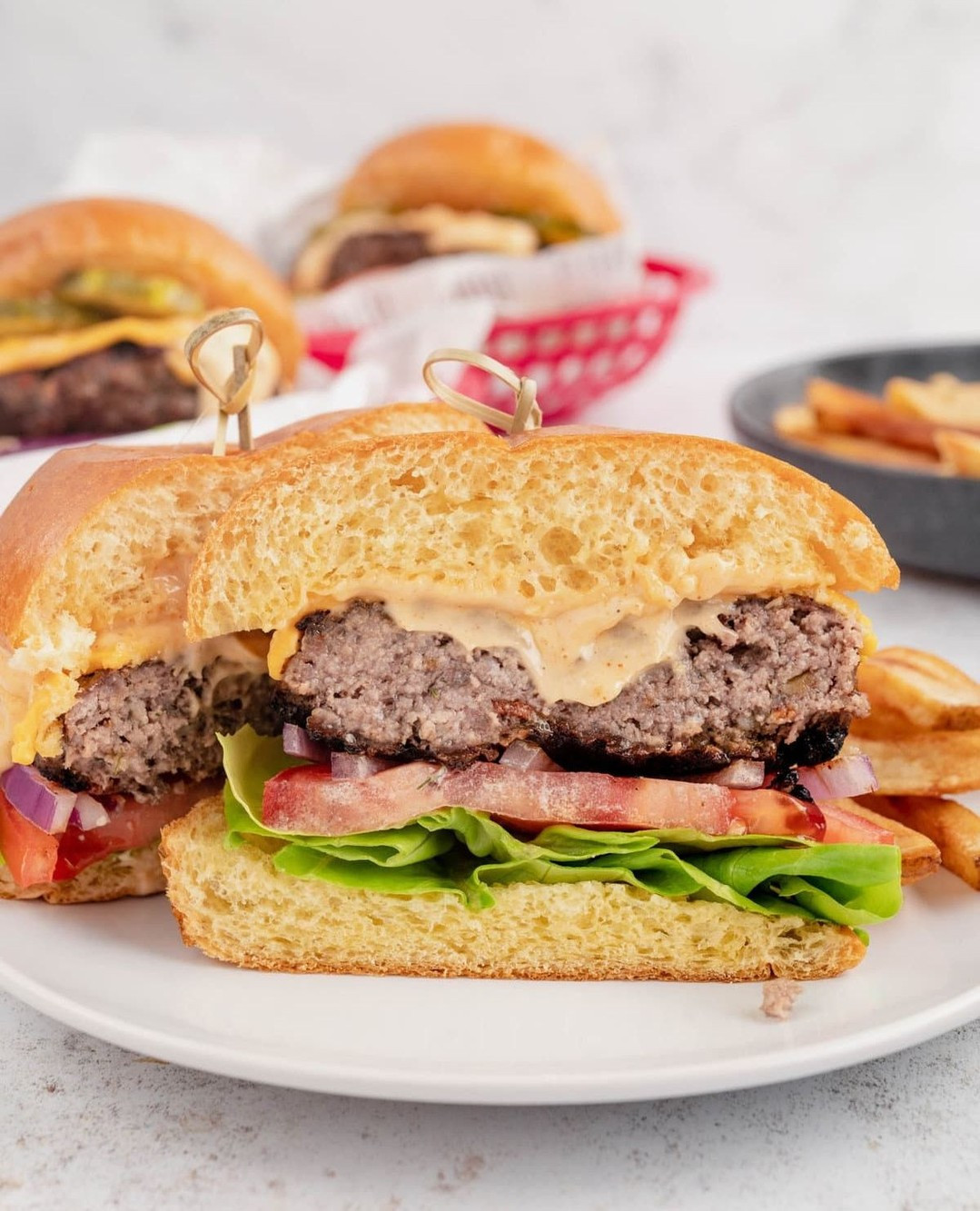 Smoky Bacon Ranch Burgers with Crispy Onion Crunch