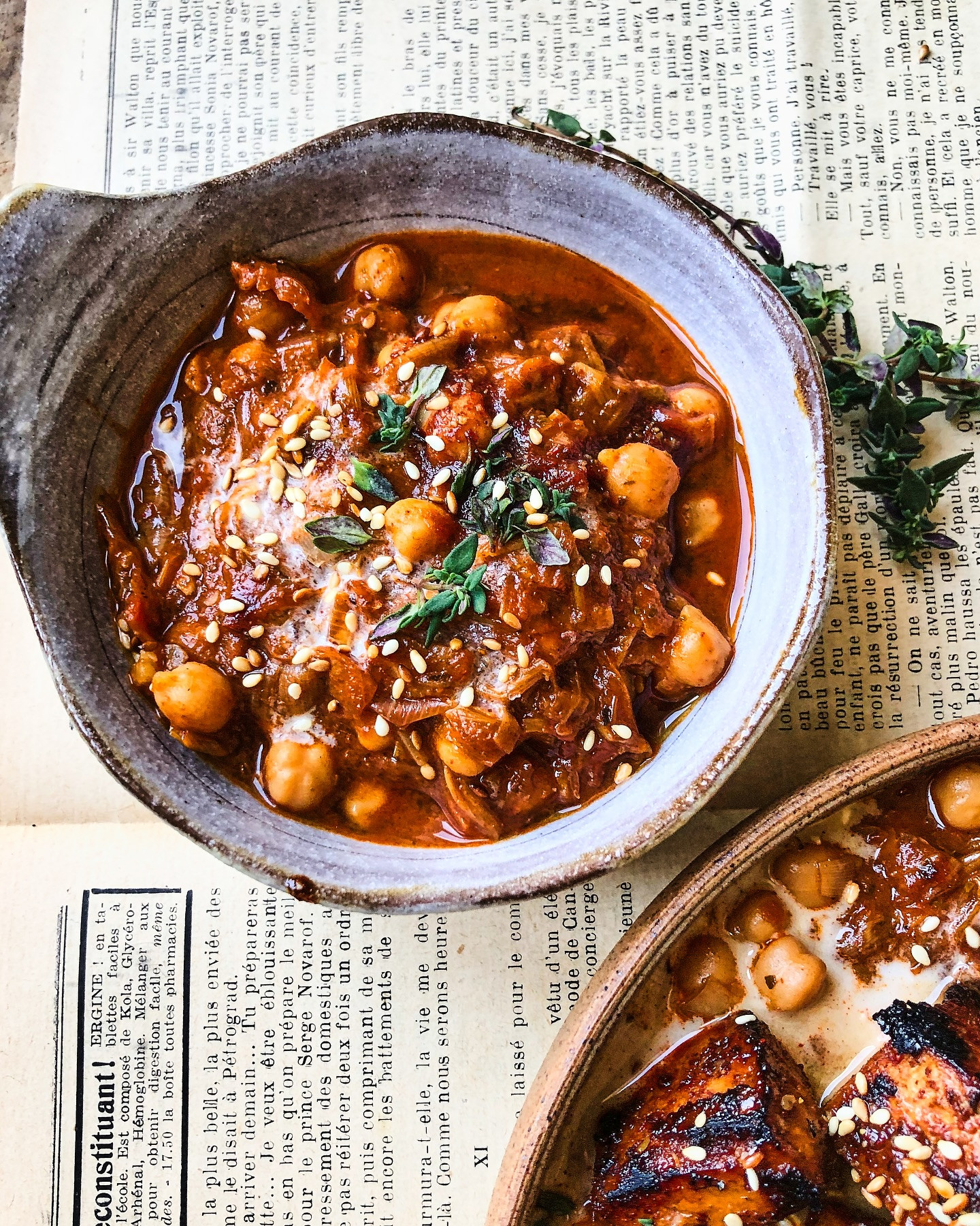 Smoky Balsamic Tofu with Chickpeas Delight