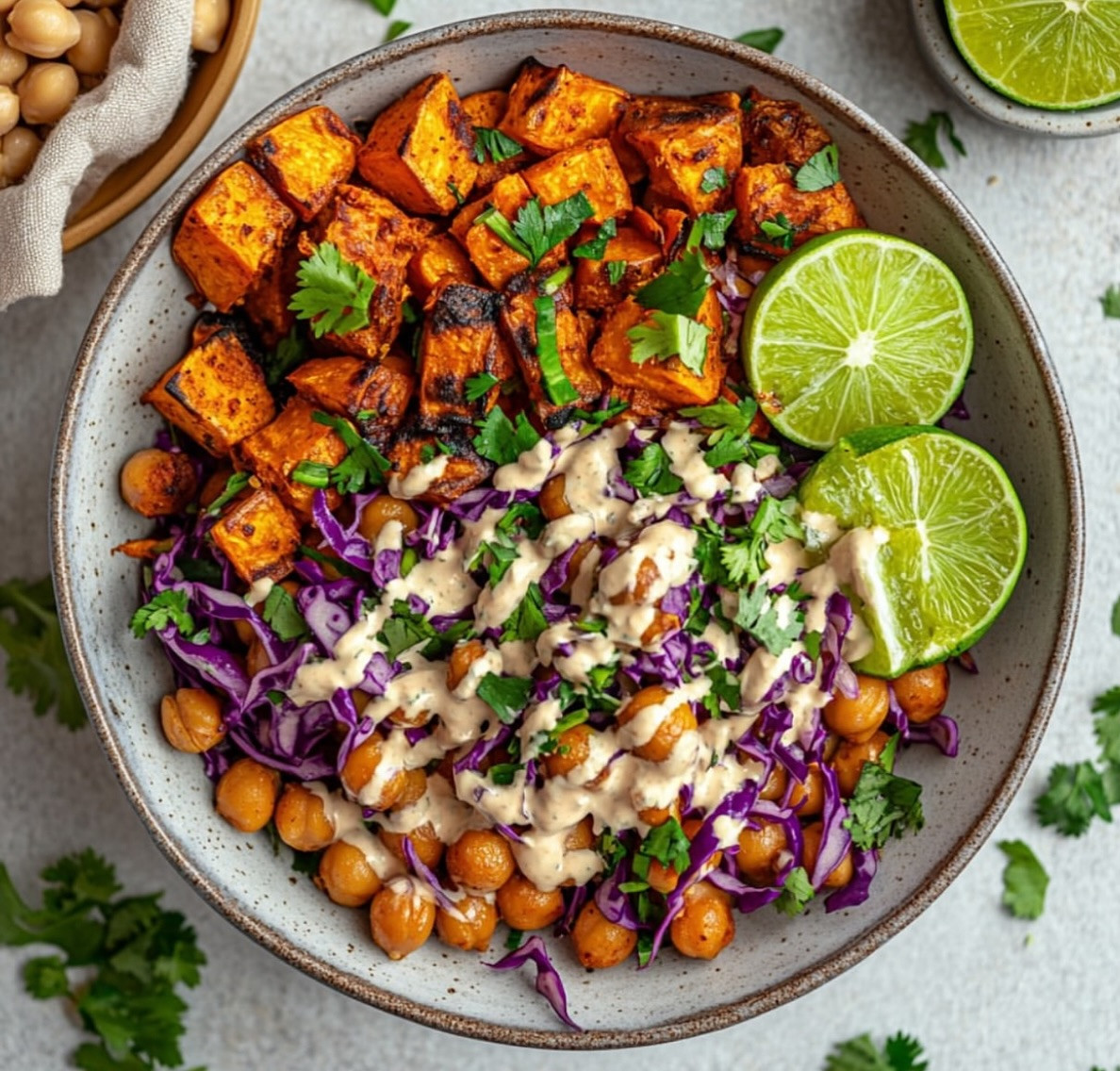 Smoky Sweet Potato & BBQ Chickpea Bowl