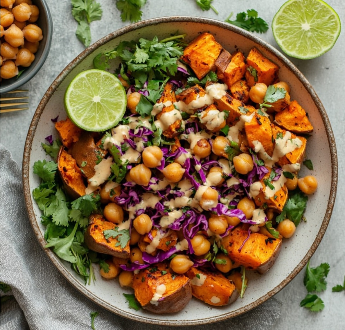 Smoky Sweet Potato & BBQ Chickpea Bowl