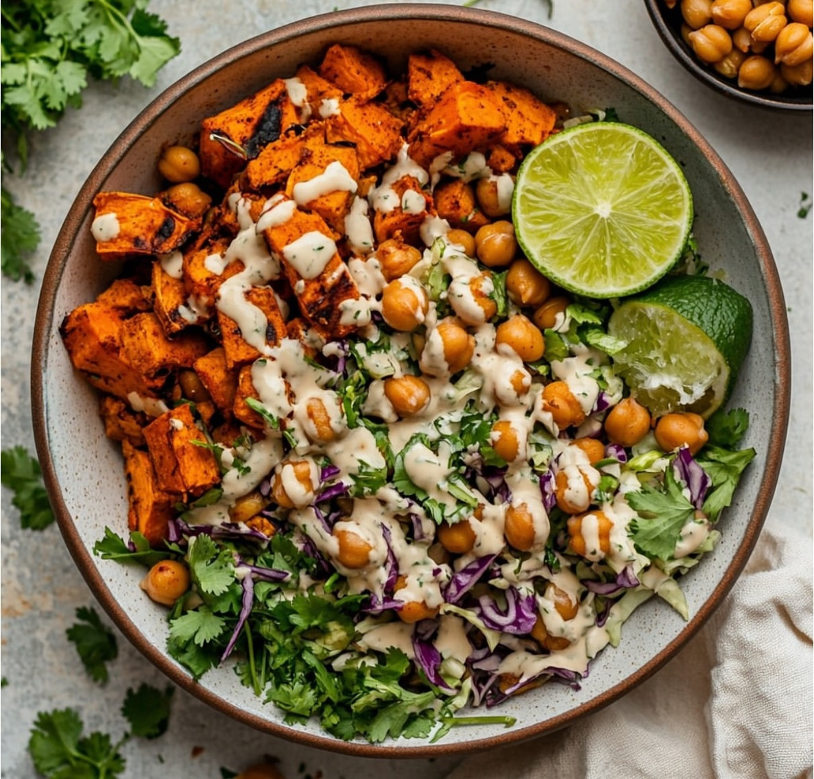 Smoky Sweet Potato & BBQ Chickpea Bowl