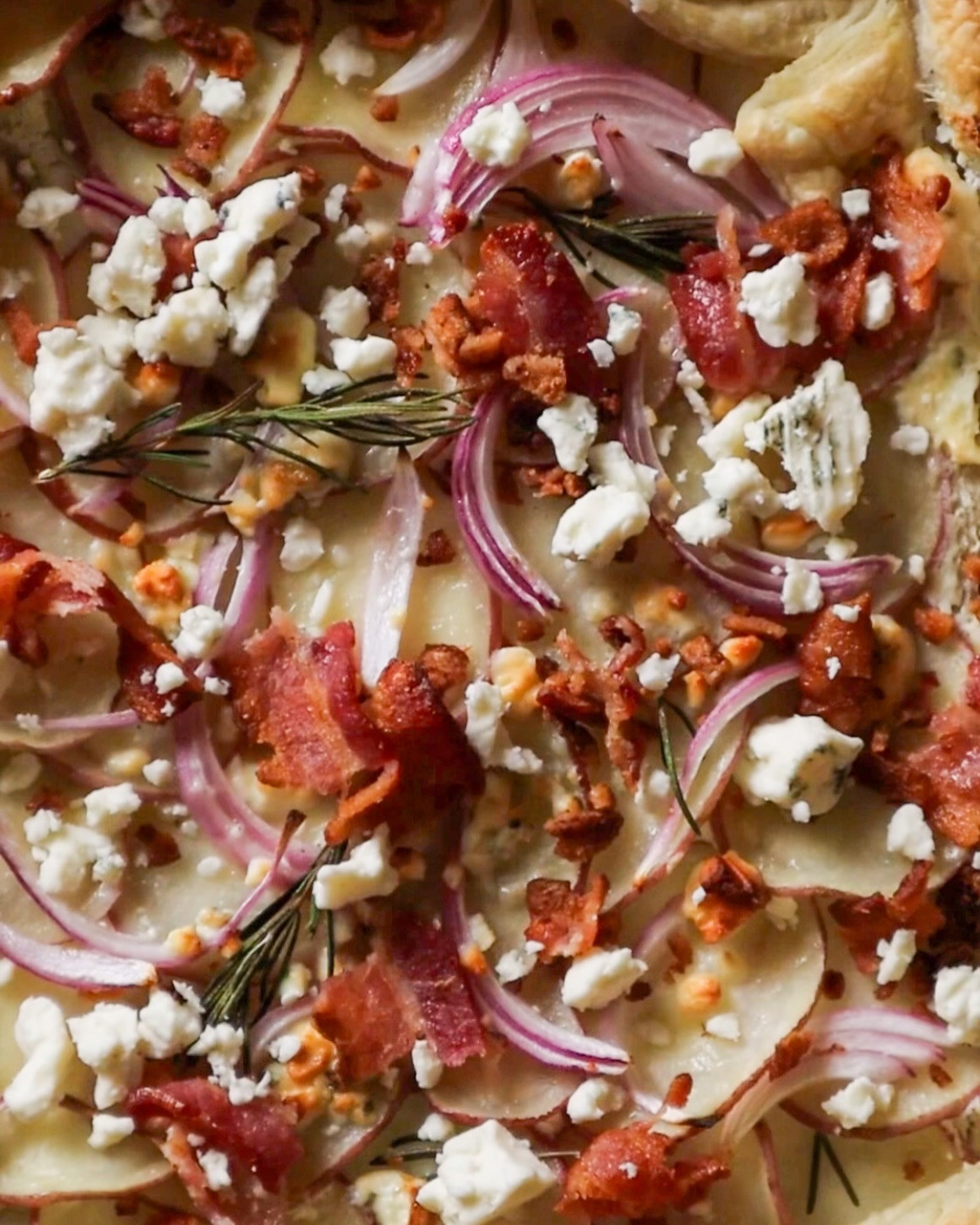 Spicy Honey Blue Cheese & Potato Tart Delight