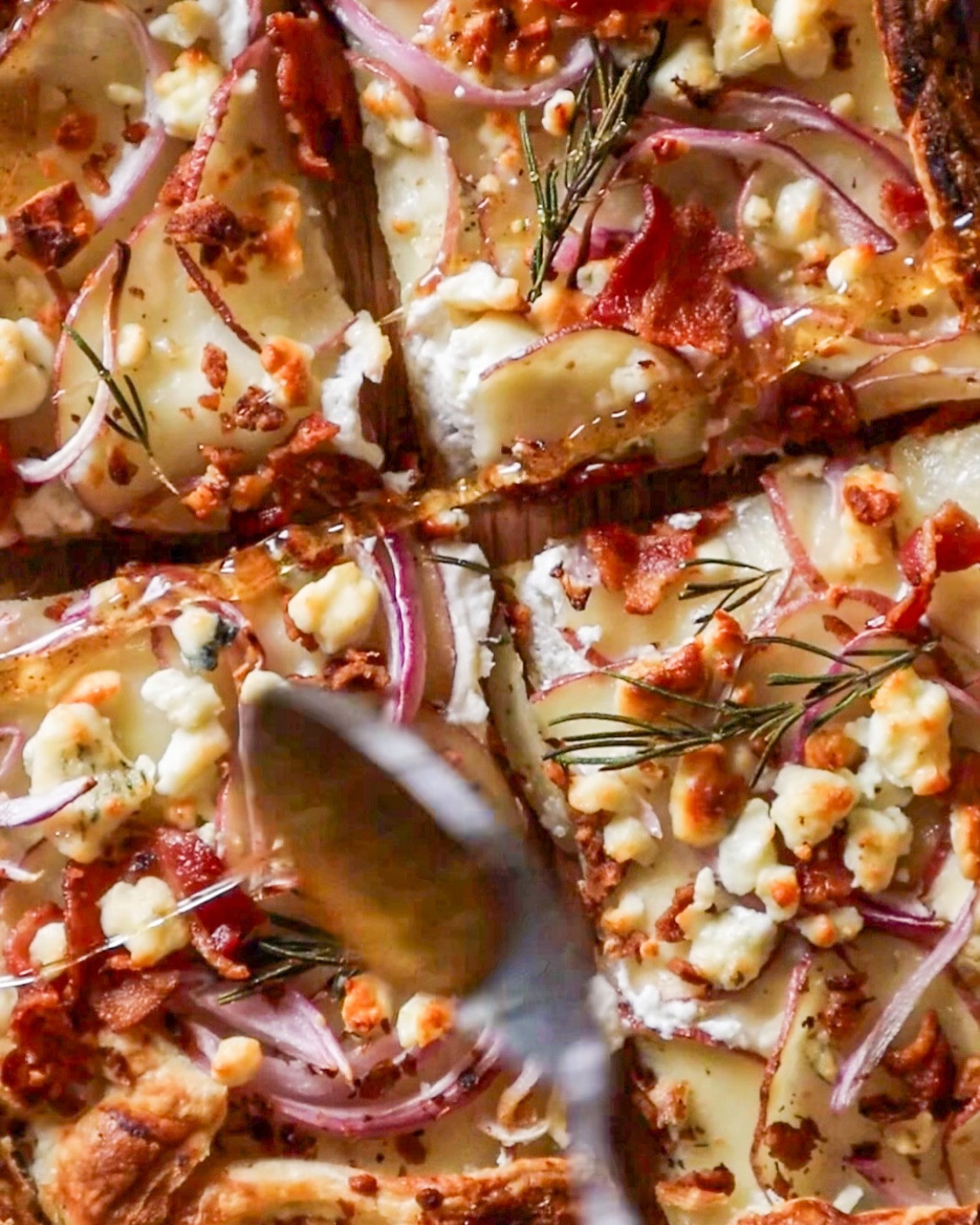 Spicy Honey Blue Cheese & Potato Tart Delight