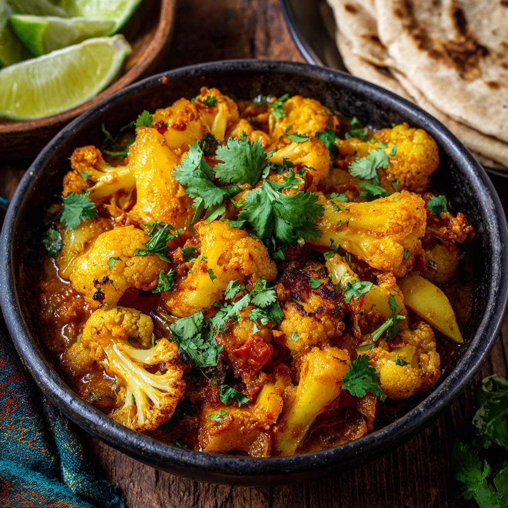 Spicy Potato and Cauliflower Delight with Cilantro