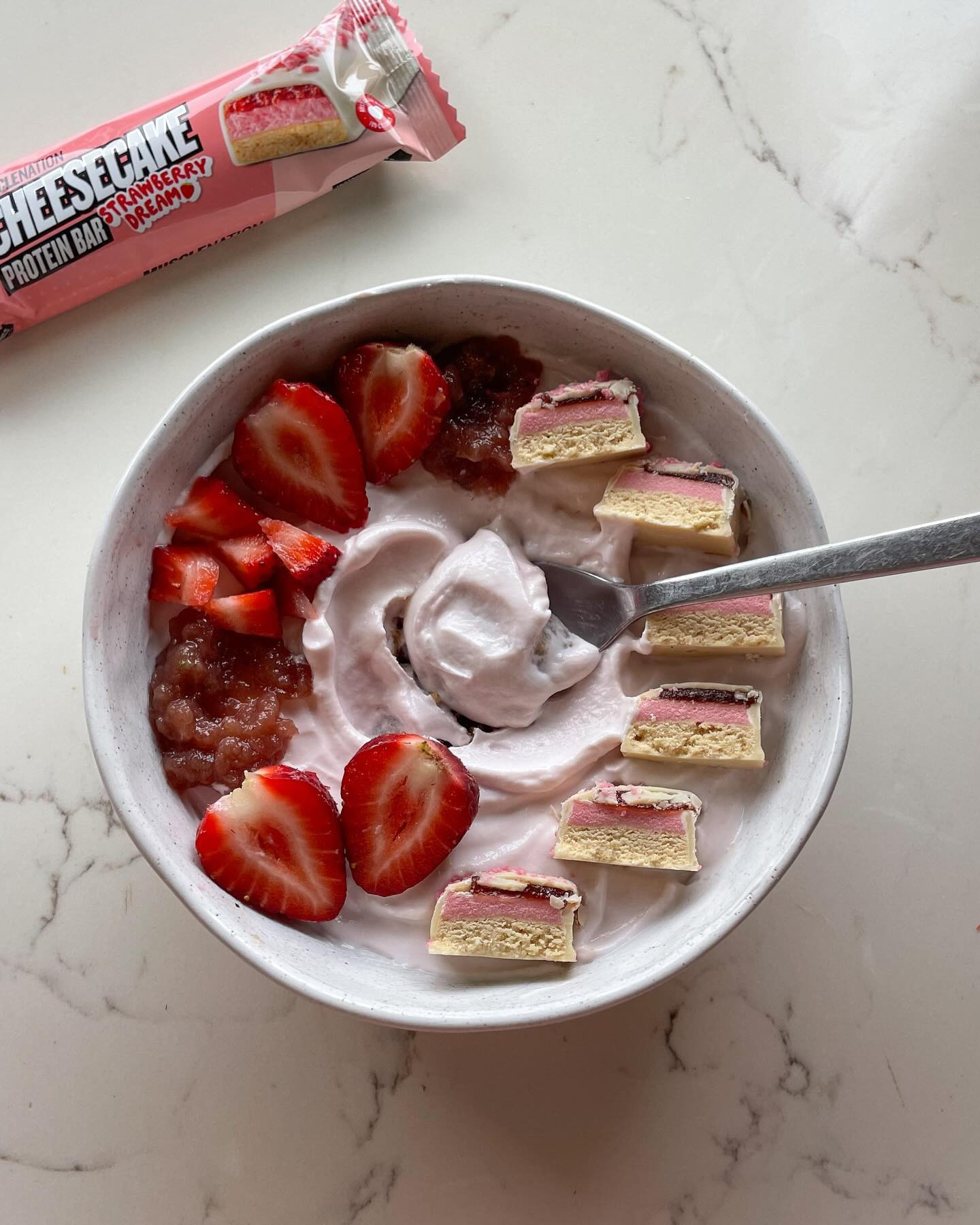 Strawberry Protein Dream Cheesecake Bowl