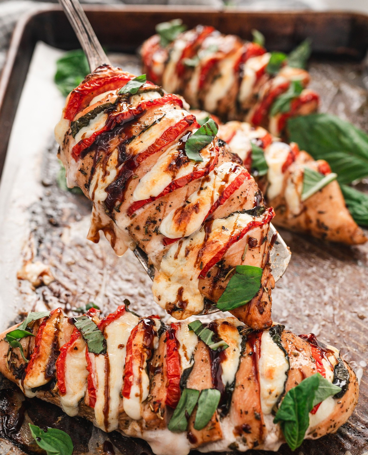 Summery Caprese Hasselback Chicken Delight