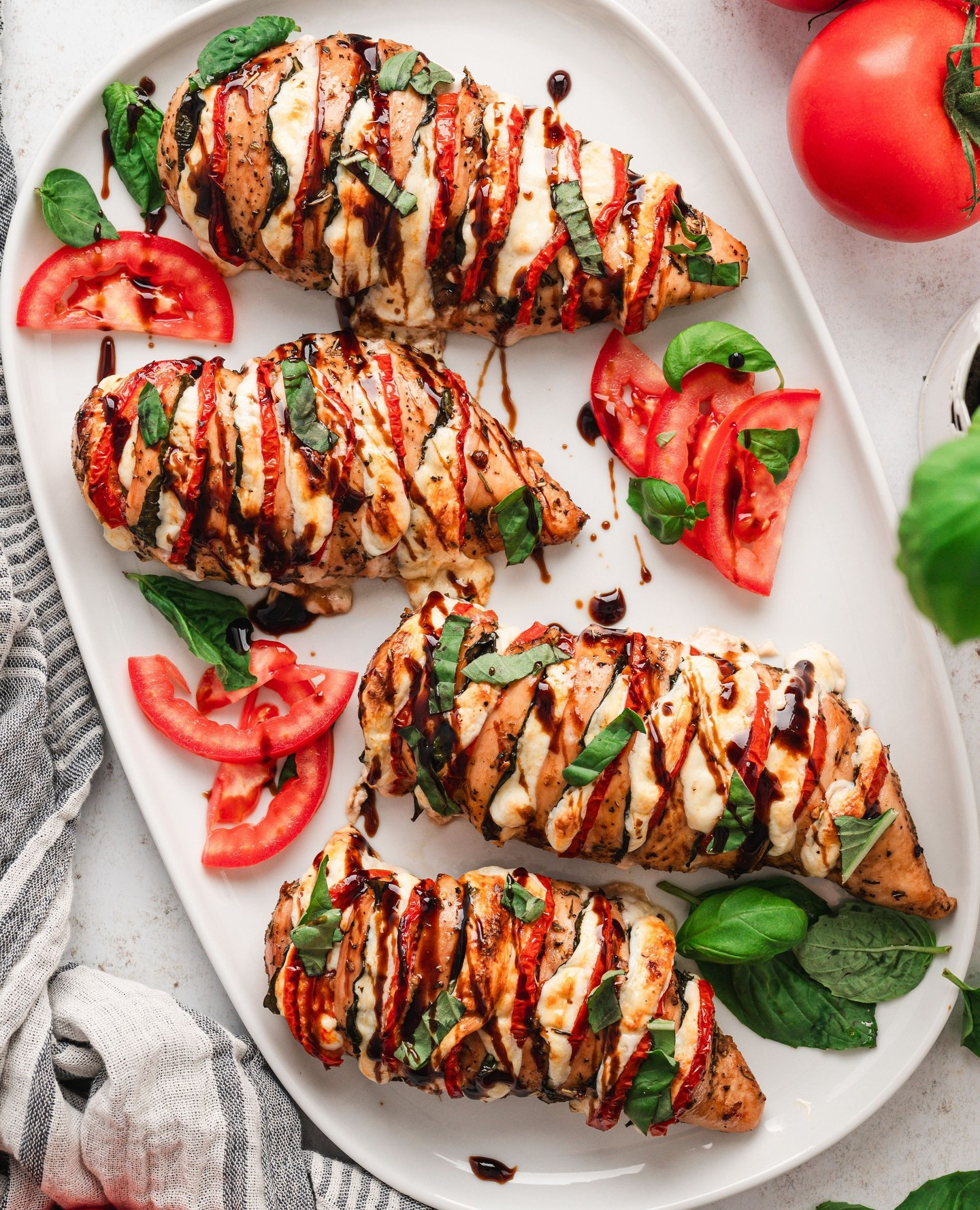 Summery Caprese Hasselback Chicken Delight