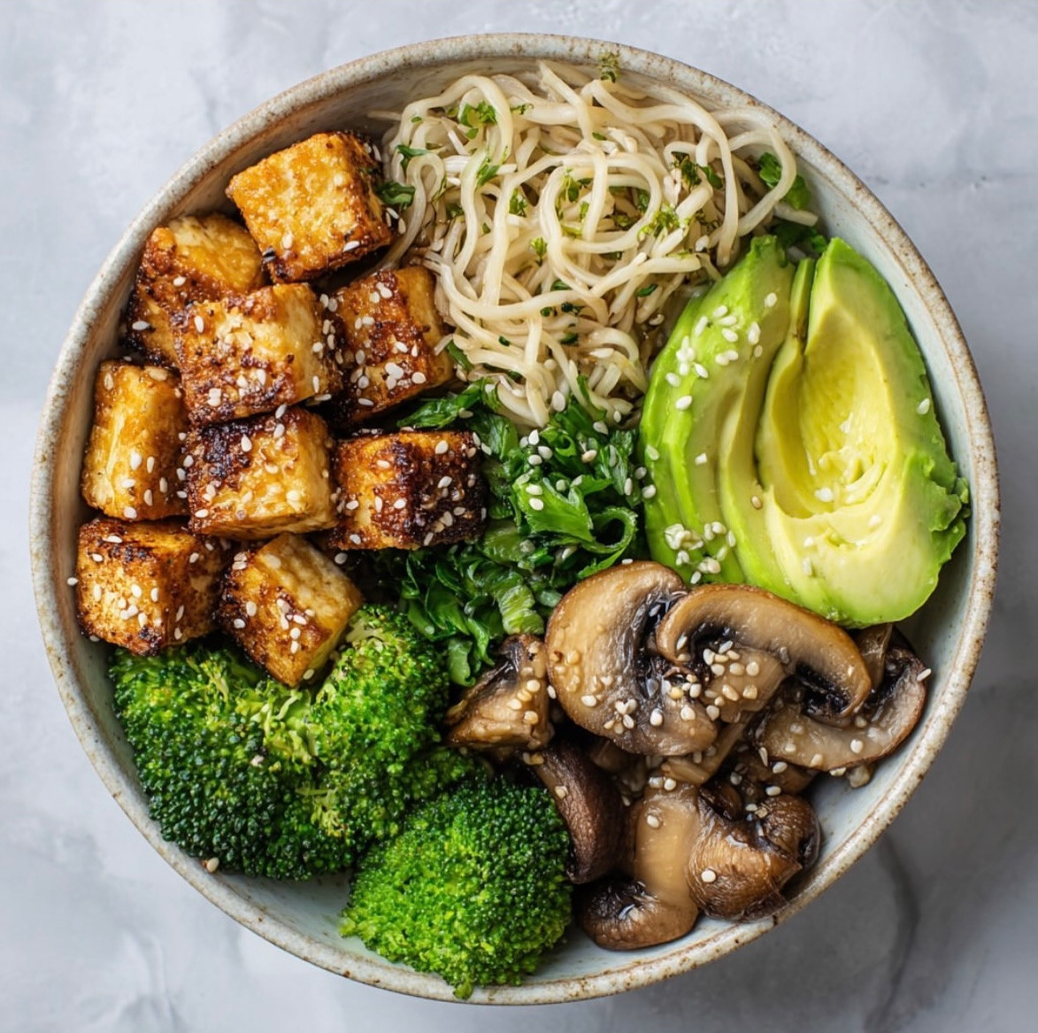 Sweet and Spicy Tofu Delight Bowl
