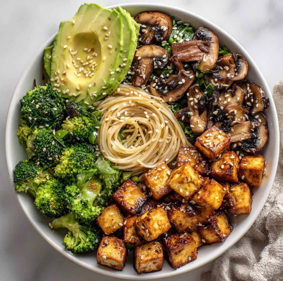 Sweet and Spicy Tofu Delight Bowl