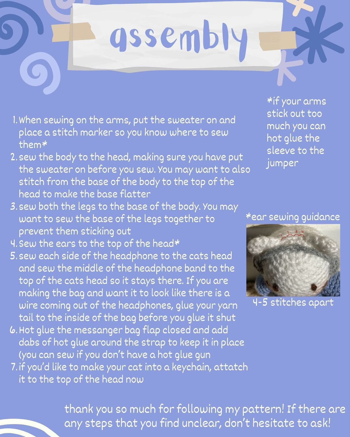 Swirly Cat Crochet Pattern: Free 2-in-1 Chibi Keychain