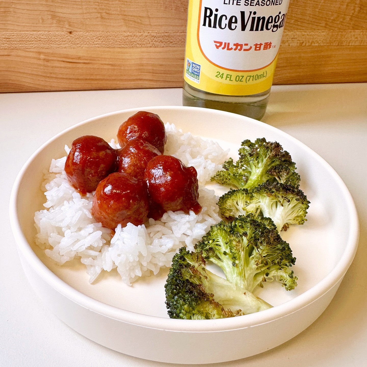 Tangy BBQ Meatballs with Marukan Rice Vinegar Delight