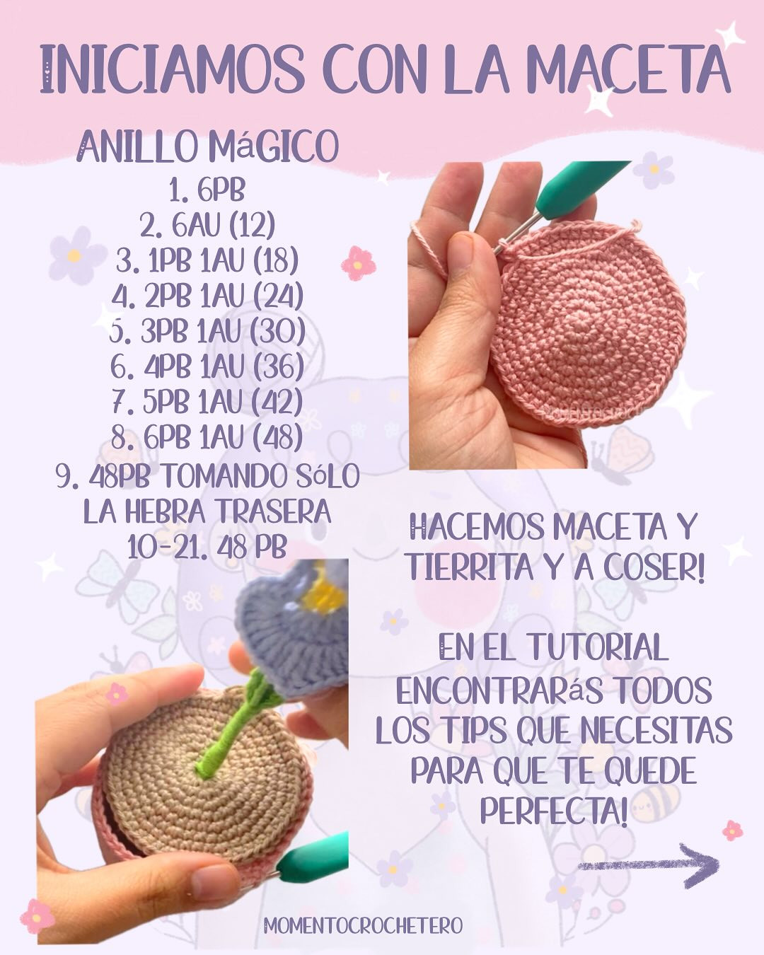 Teje esta bella flor: lirio silvestre, patrón y tutorial