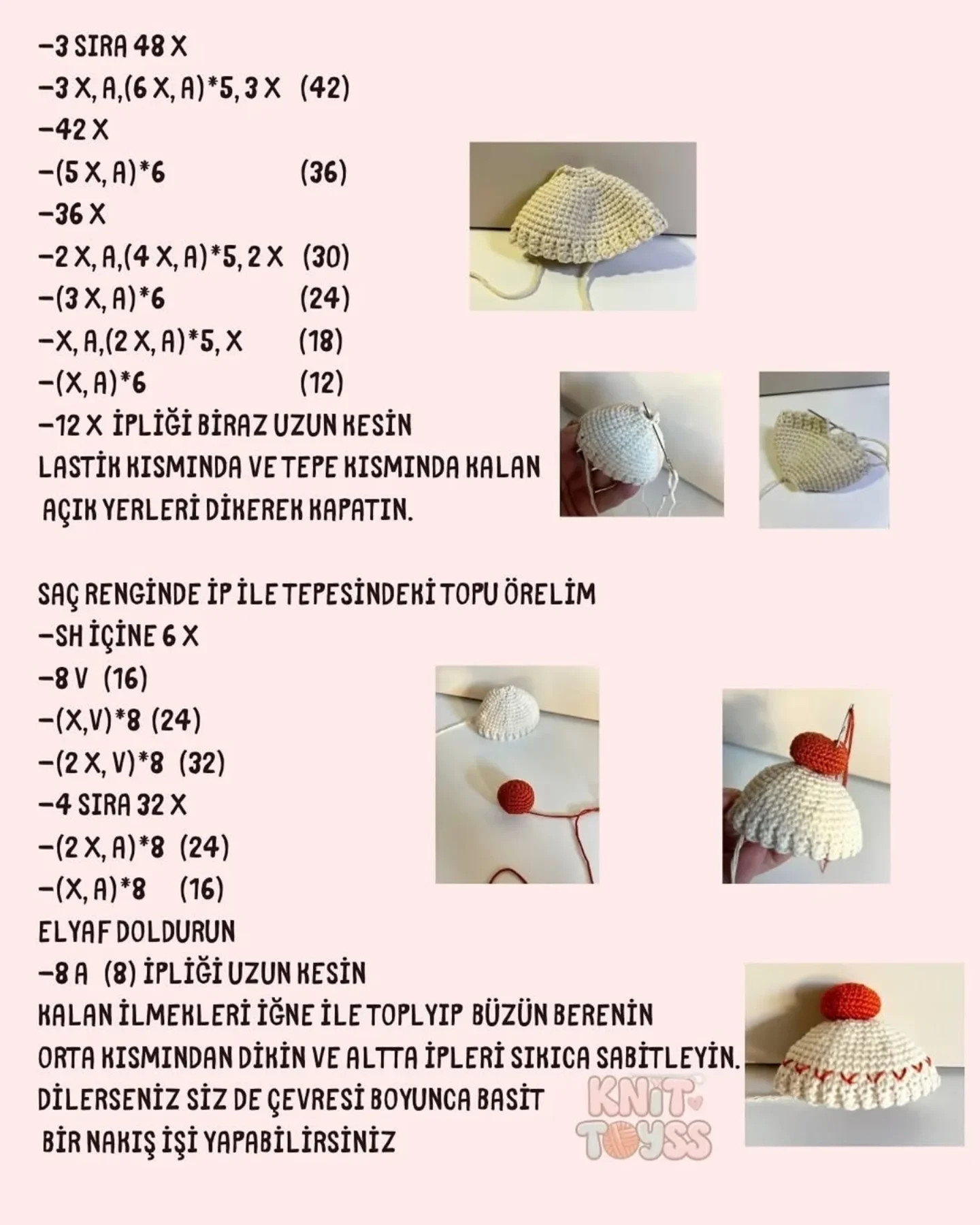 Ücretsiz Amigurumi Kız Bebek Anahtarlık Tarifi