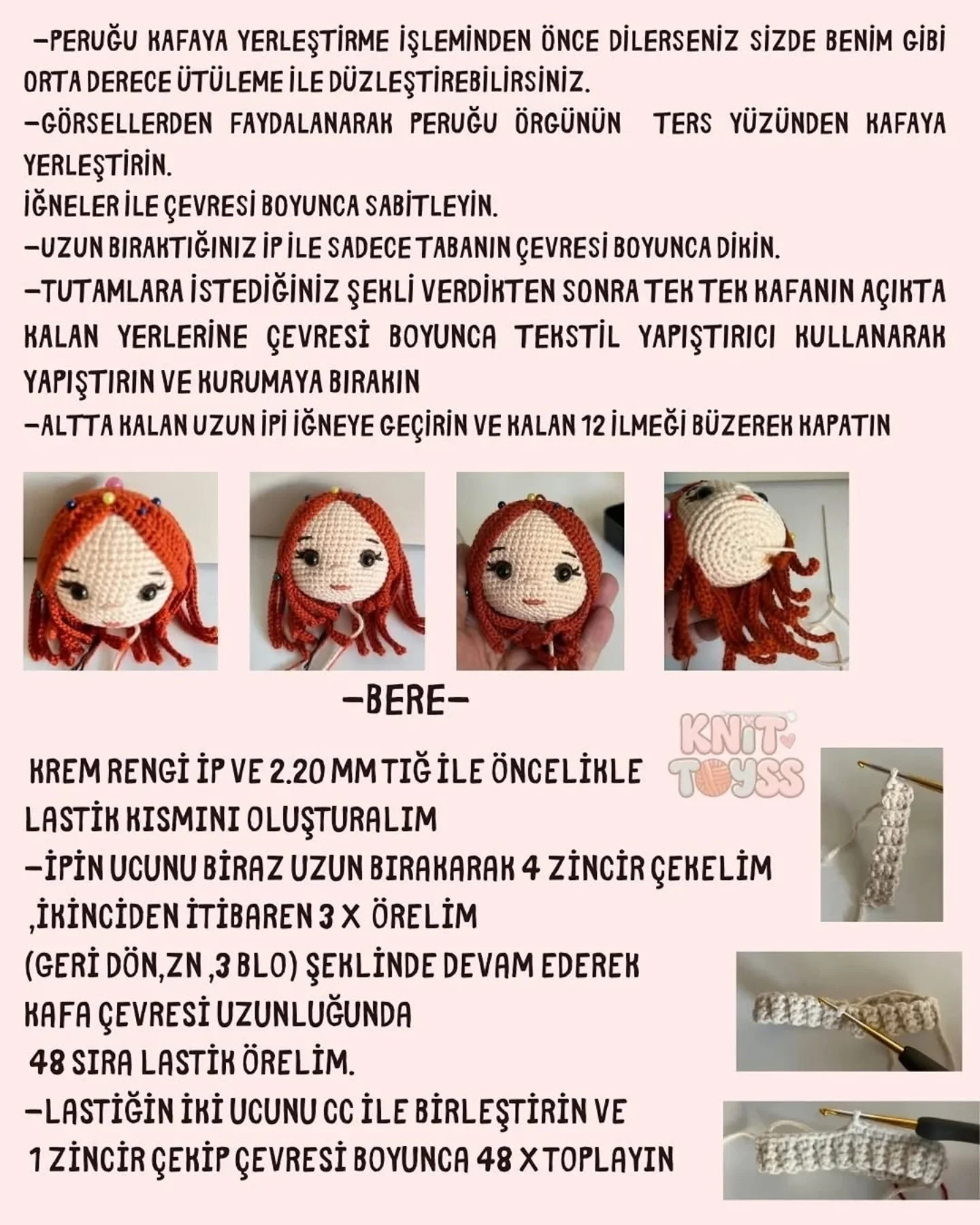 Ücretsiz Amigurumi Kız Bebek Anahtarlık Tarifi