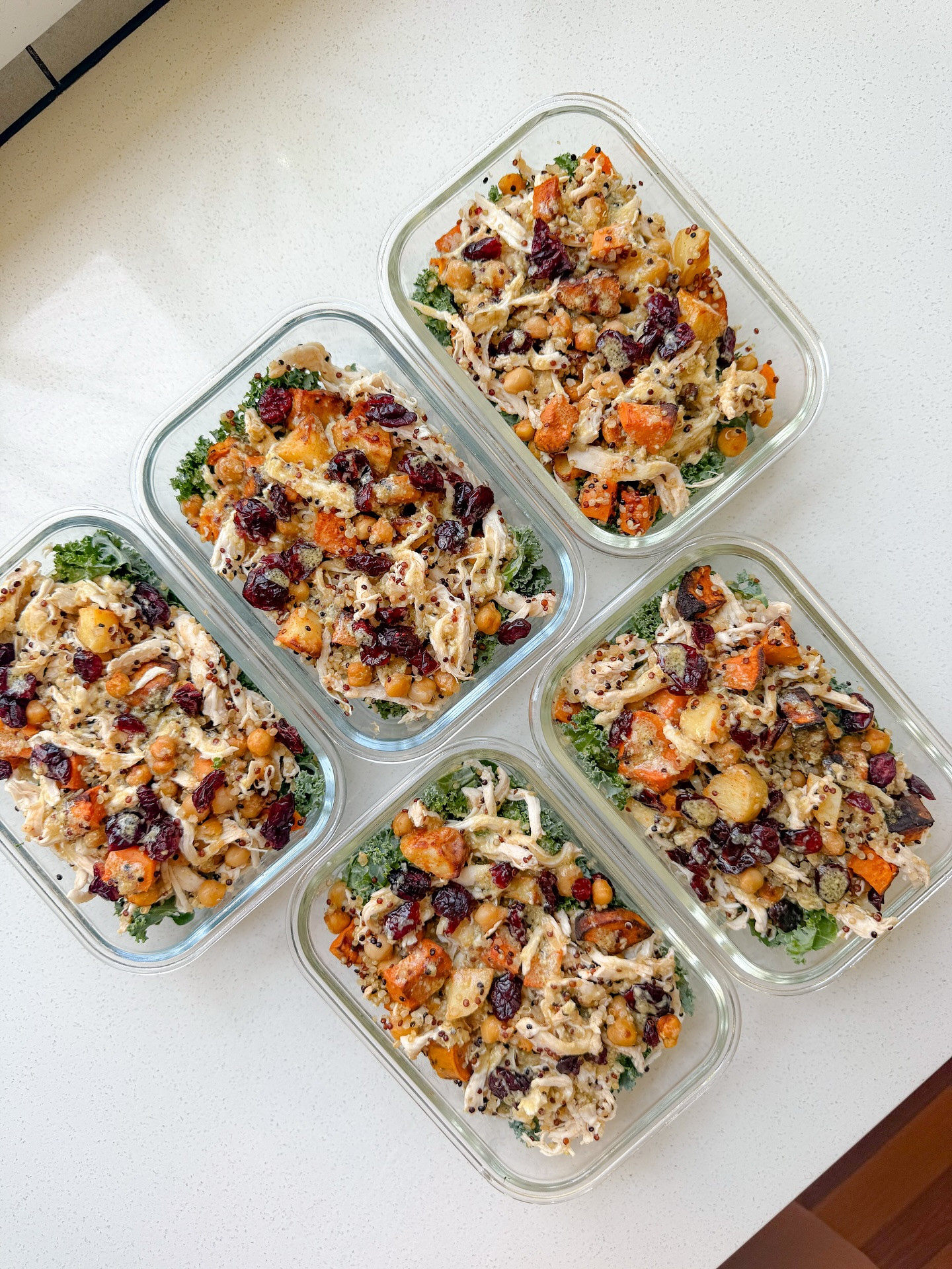 Vibrant Chicken Quinoa Salad with Sweet Potato and Cranberry