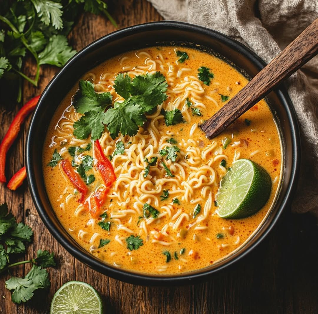 Zesty Coconut Curry Noodle Delight