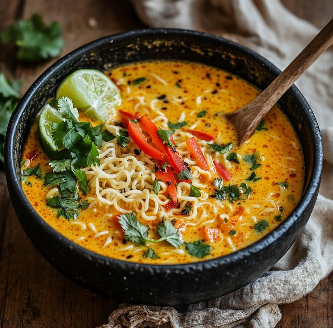 Zesty Coconut Curry Noodle Delight