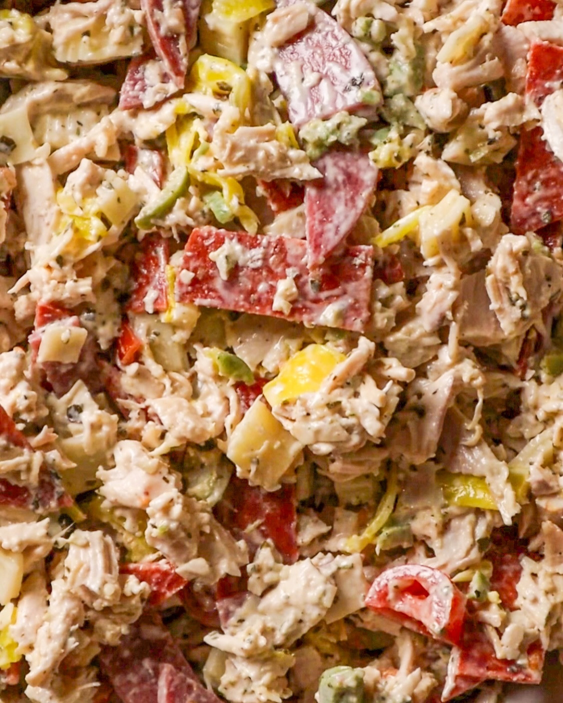 Zesty Italian Chicken Salad with Pesto Delight