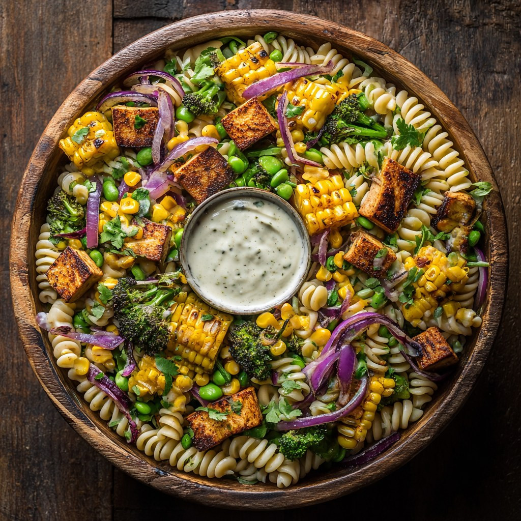 Zesty Mexican Corn and Tempeh Pasta Spectacle
