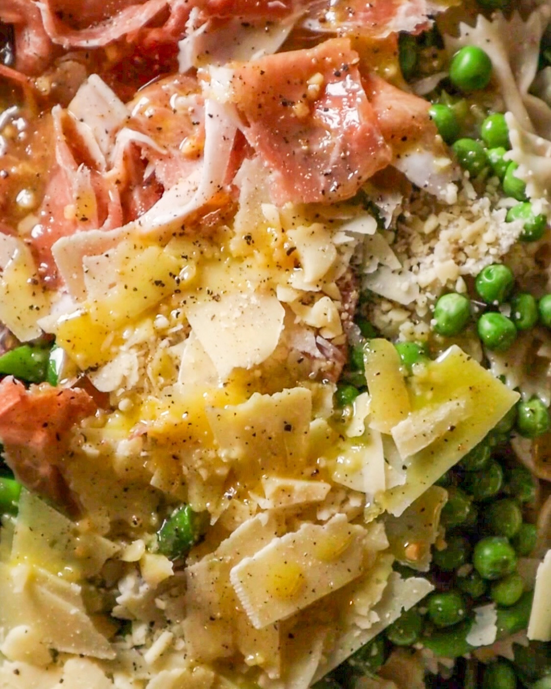 Zesty Spring Pasta Salad with Prosciutto & Parmesan