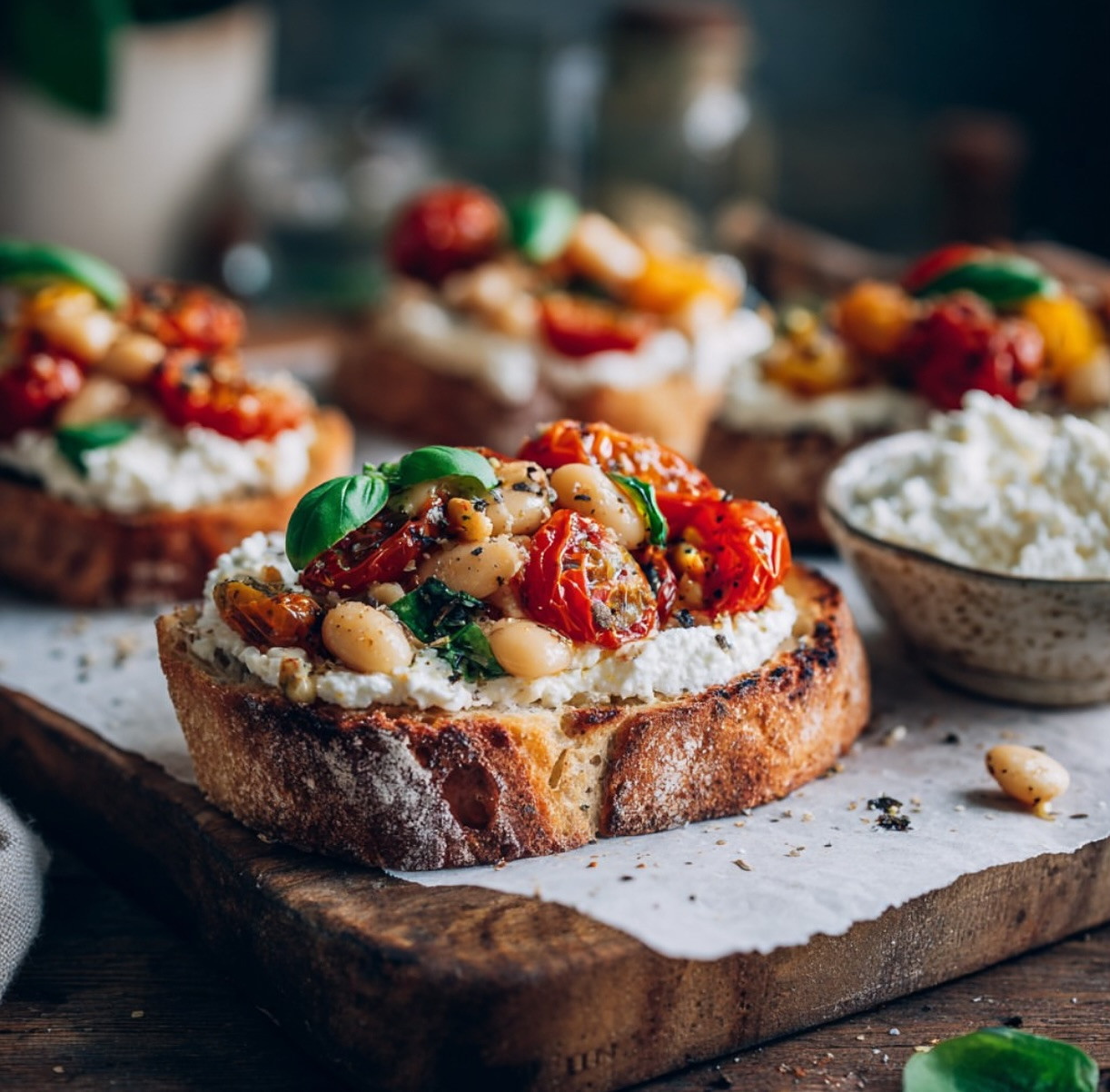 Zesty Tomato and Butter Bean Toast Delight