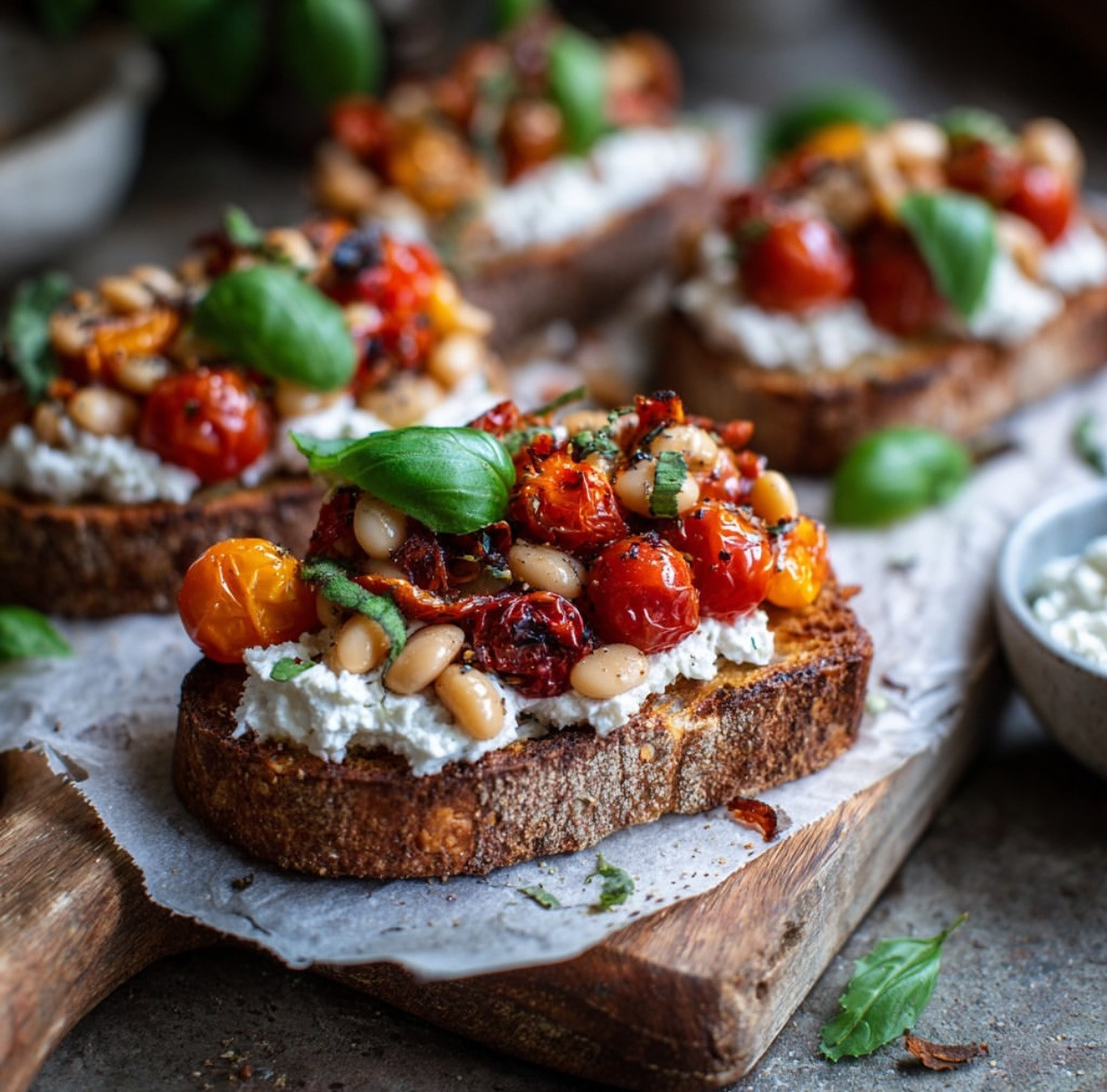Zesty Tomato and Butter Bean Toast Delight