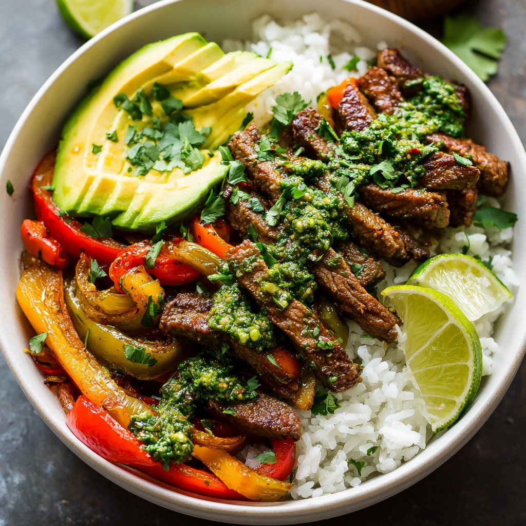 Zesty Vegan Chimichurri Bowl with Avocado Delight