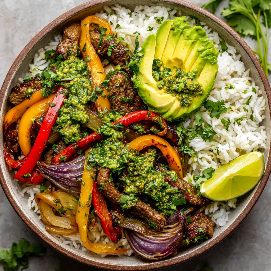 Zesty Vegan Chimichurri Bowl with Avocado Delight
