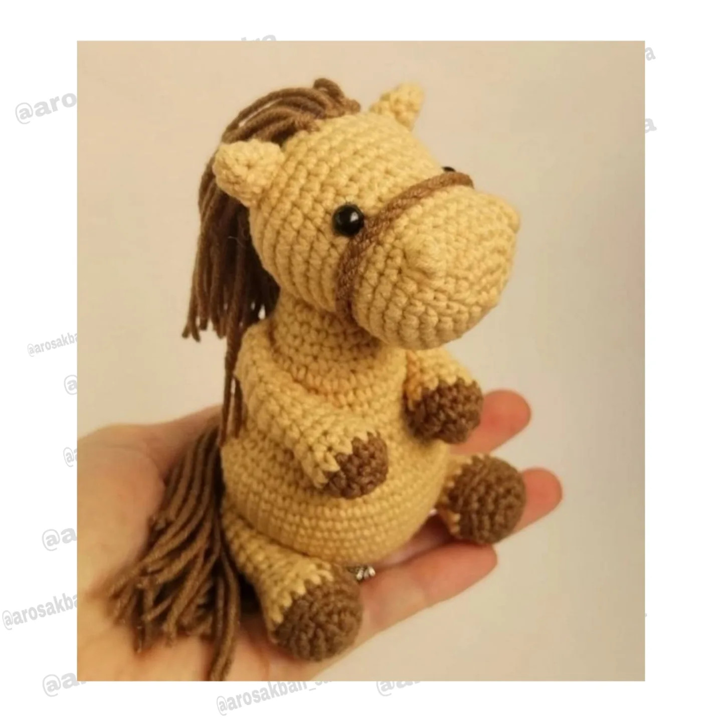 آموزش رایگان بافت عروسک اسب با قلاب