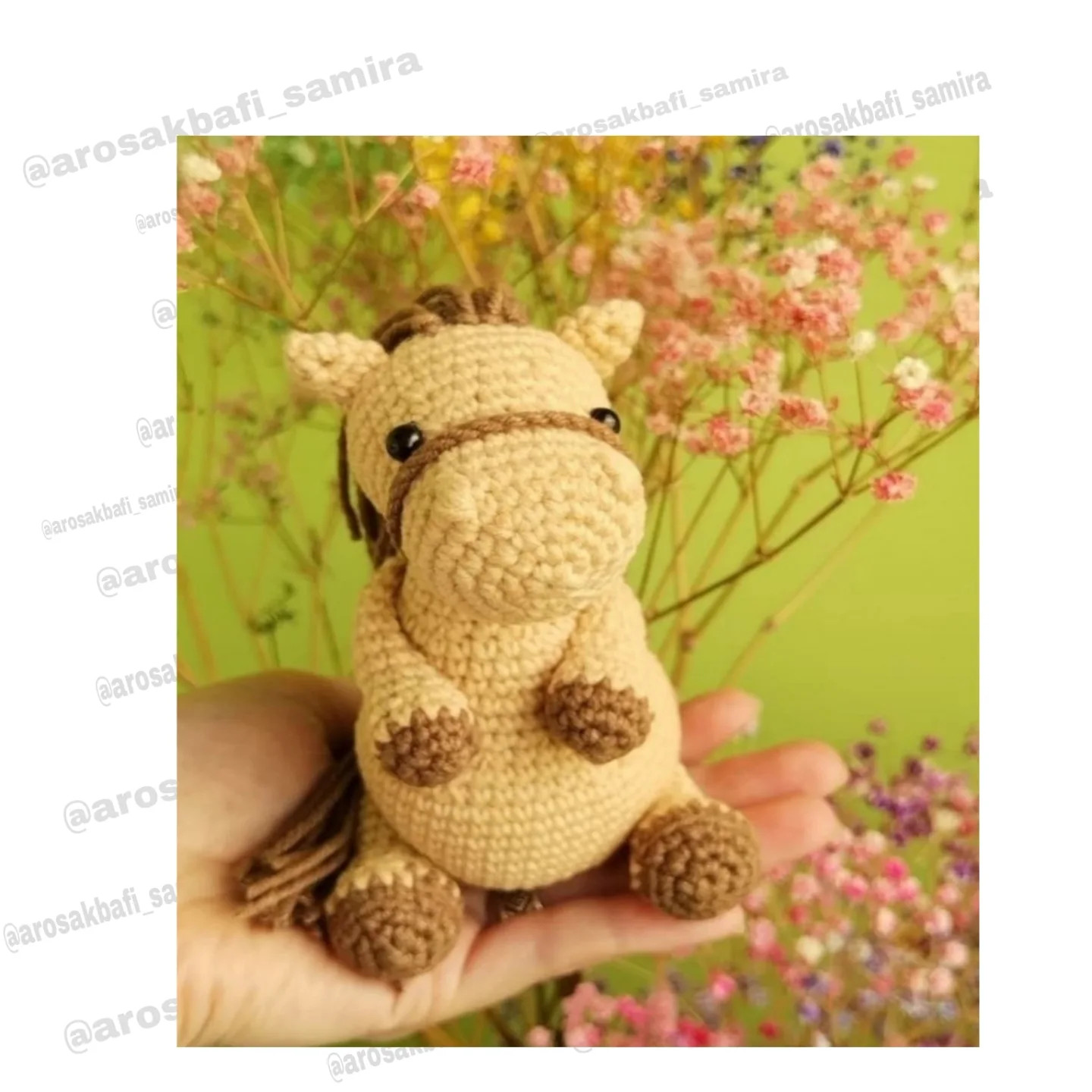 آموزش رایگان بافت عروسک اسب با قلاب