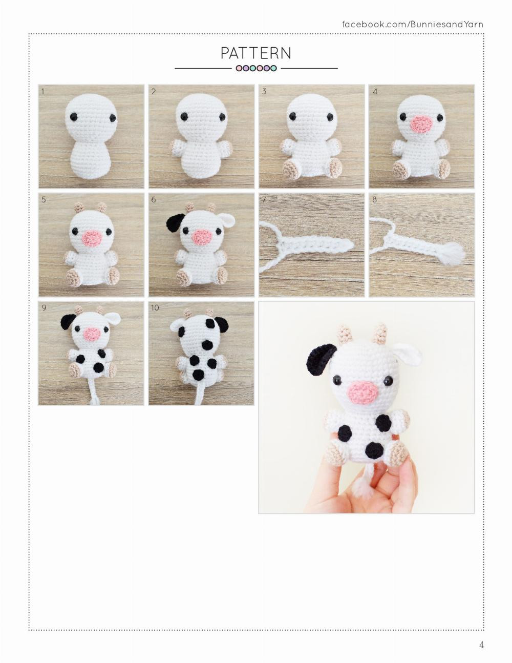 Adorable Baby Cow Crochet Pattern for Beginners