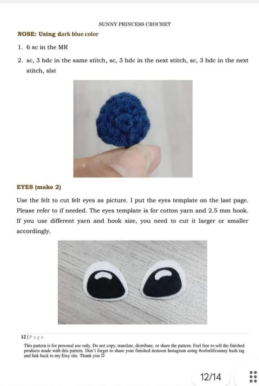Adorable Crochet Alien Doll with Blue and Pink Design