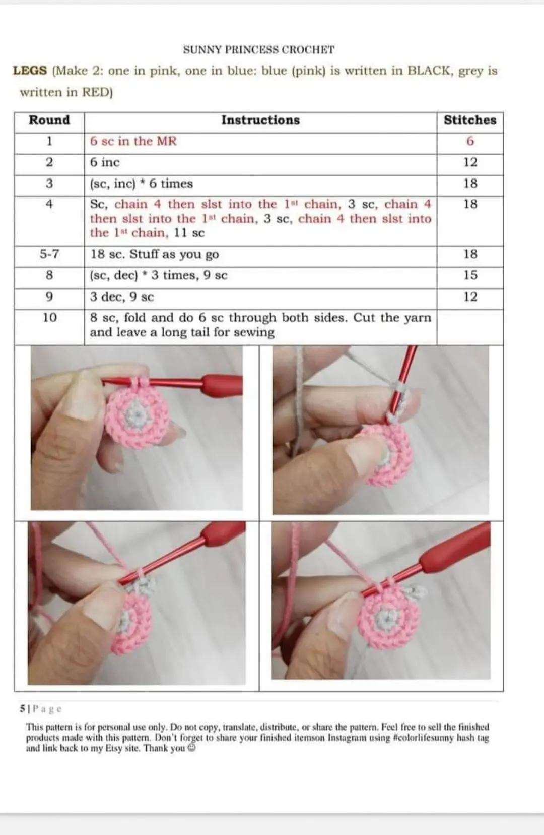 Adorable Crochet Alien Doll with Blue and Pink Design