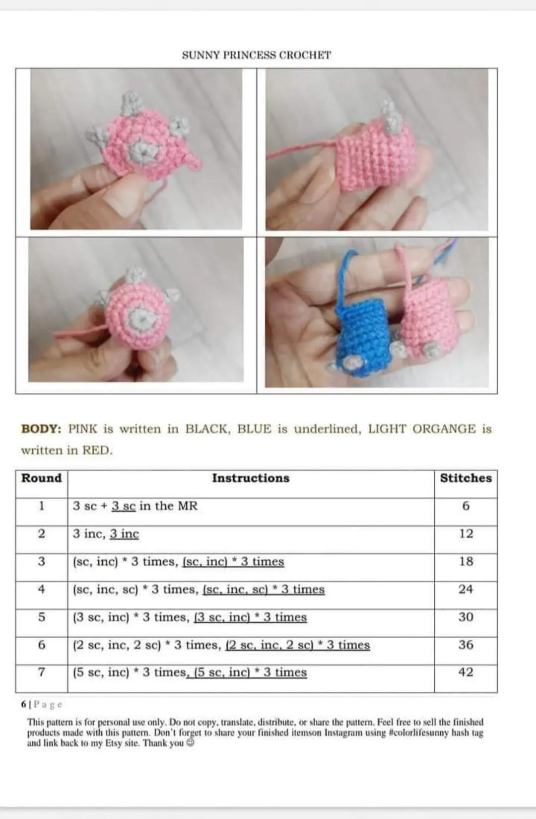 Adorable Crochet Alien Doll with Blue and Pink Design